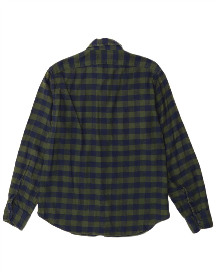 J. Crew Chemise Flanelle Homme Bleu Moyen Carreaux Coton