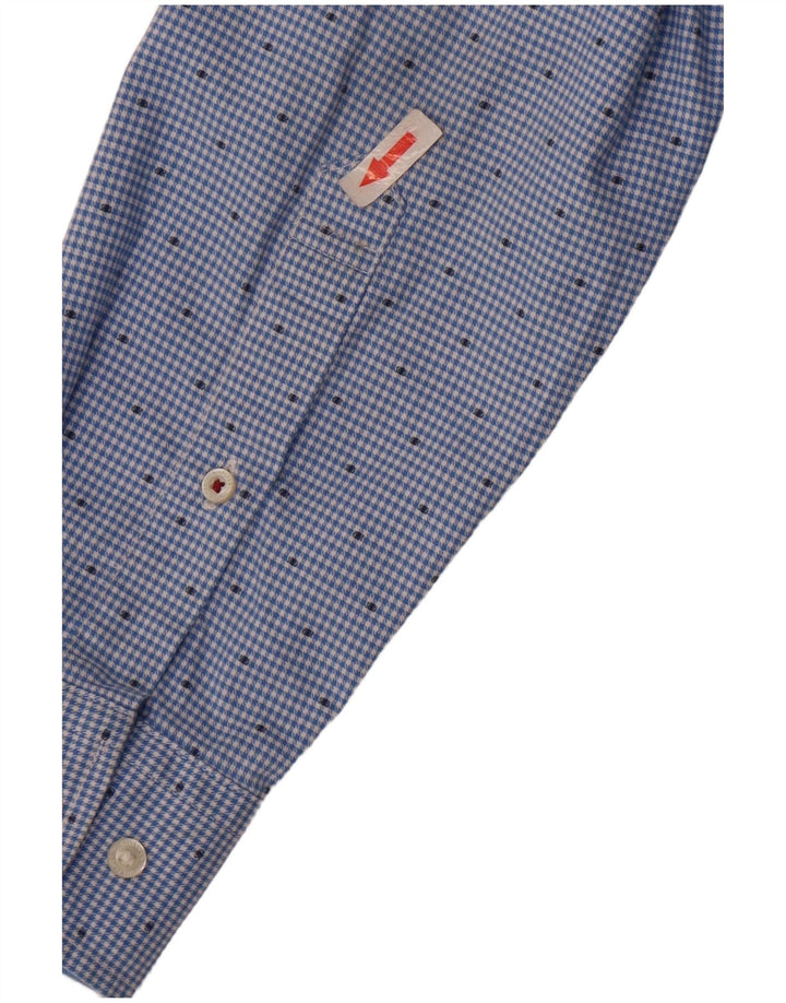 Tommy Hilfiger Chemise Slim Fit Homme Bleu Moyen Pied-de-Poule Coton