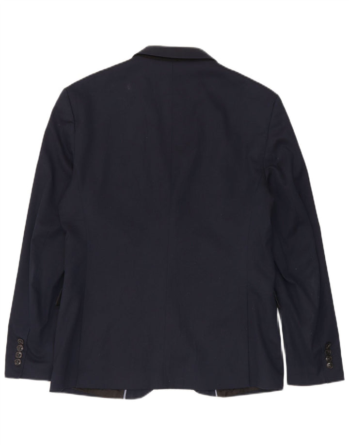 Zara Veste Blazer 2 Boutons Homme EU 52 Large Bleu Marine