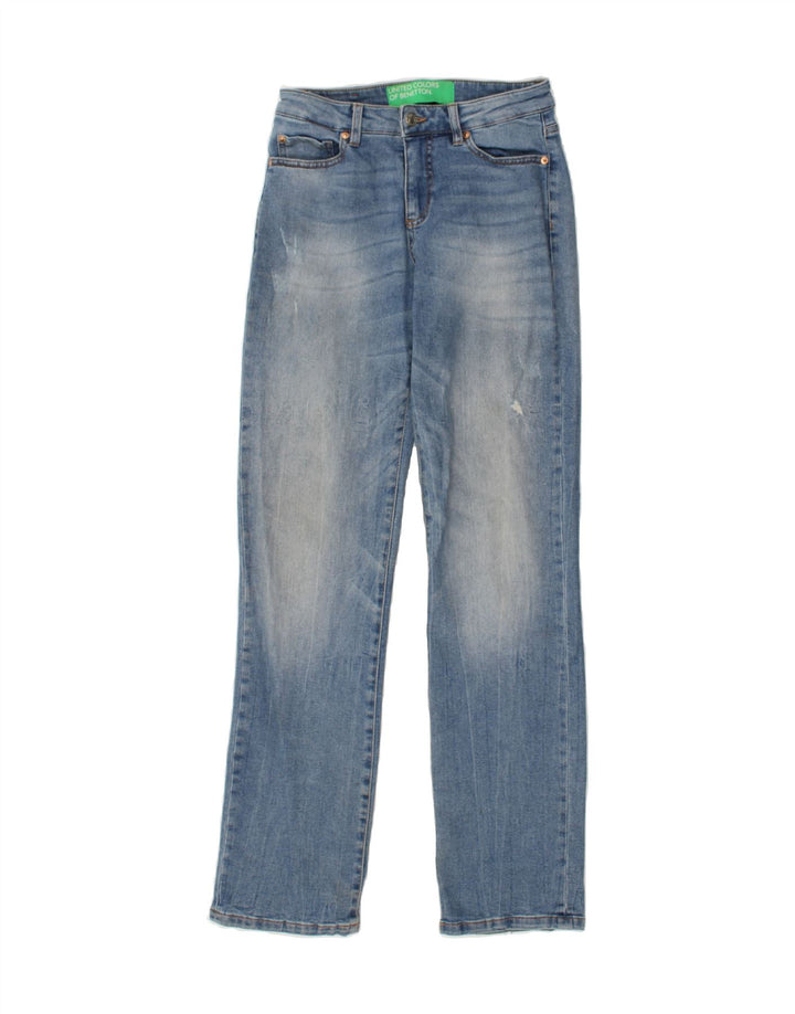 BENETTON Mens Straight Jeans W26 L33 Blue Cotton | Vintage Benetton | Thrift | Second-Hand Benetton | Used Clothing | Messina Hembry 