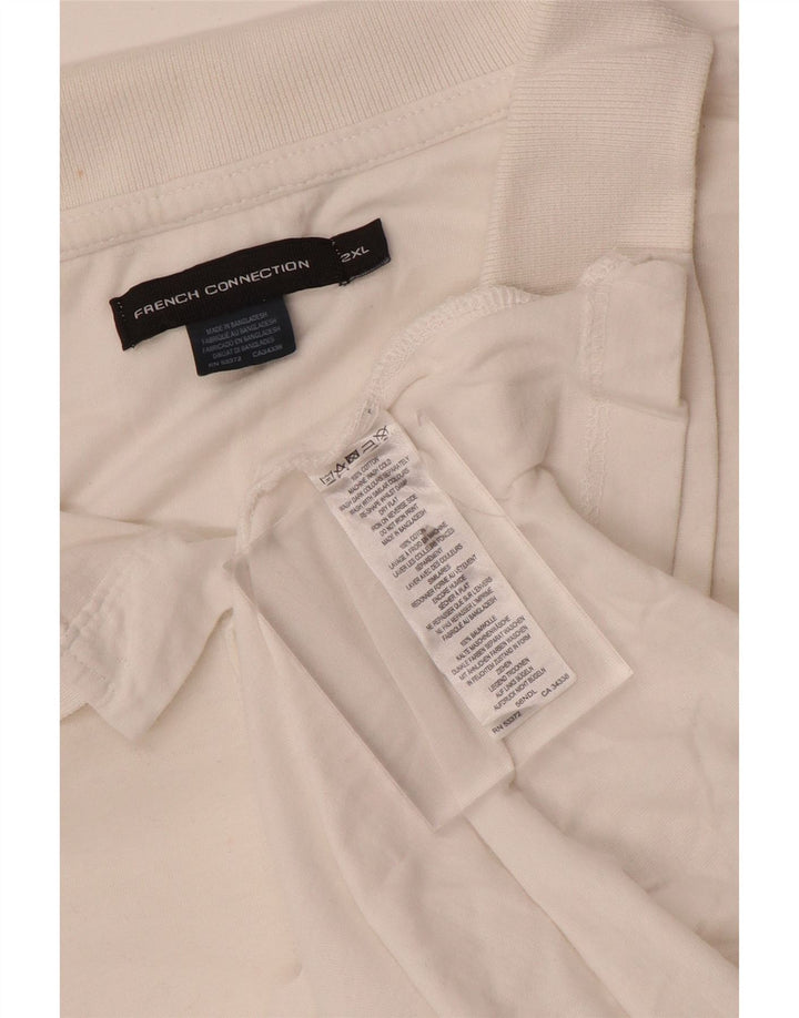 French Connection Polo Homme 2XL Blanc Coton