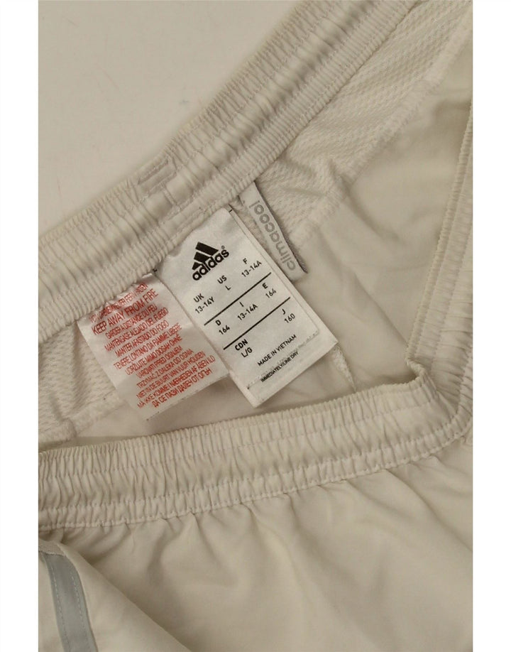 Adidas Garçon Climacool Sport Short 13-14 ans Blanc Polyester