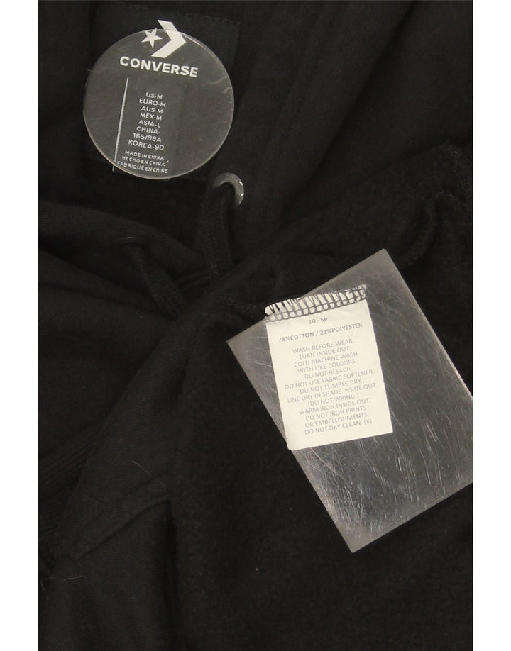 CONVERSE Womens Hoodie Jumper UK 14 Medium Black Cotton Vintage Converse and Second-Hand Converse from Messina Hembry 