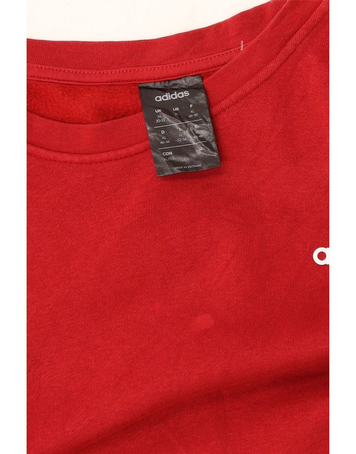 ADIDAS Sweat-shirt pour femme UK 20/22 XL Rouge