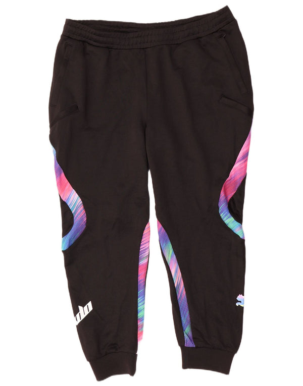 Puma Pantalon de survêtement graphique pour femme, jogging UK 18 XL, noir colour block