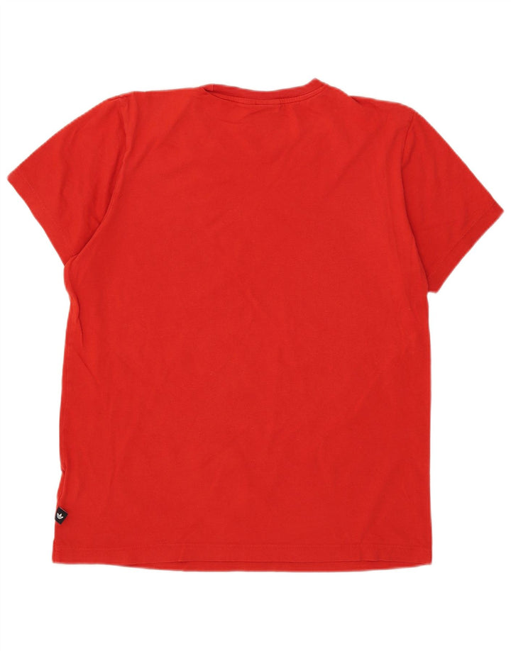 Adidas T-Shirt Graphique Homme Rouge Moyen Coton