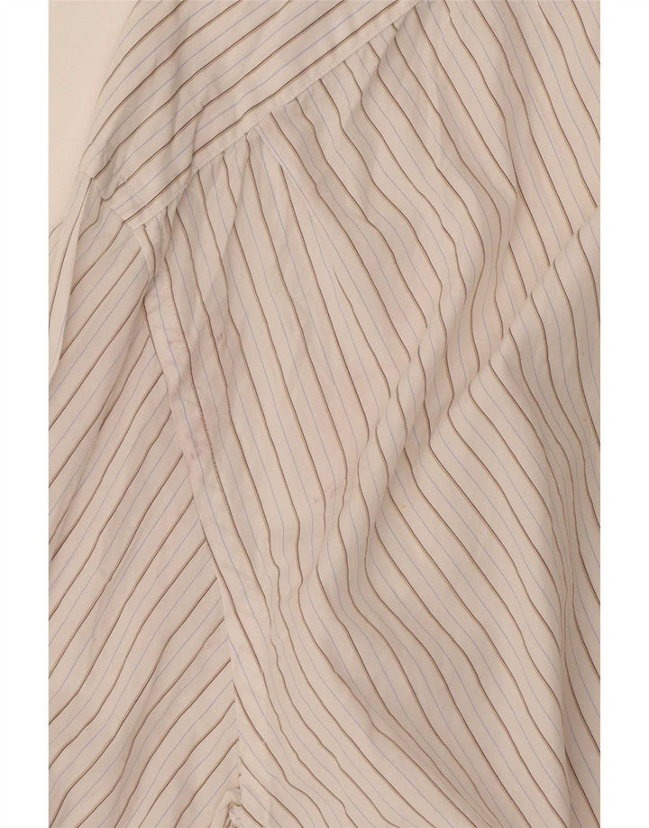 Massimo Dutti Chemise Homme Taille 40 15 1/2 Rayé Blanc Moyen