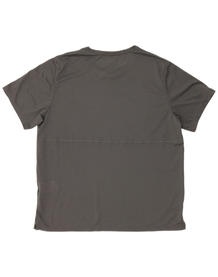Nike Hommes Dri Fit T-Shirt Haut XL Gris Polyester