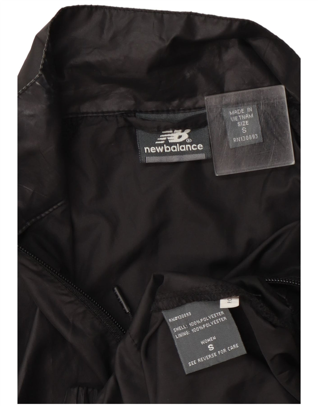 New Balance Veste de survêtement graphique pour femme UK 8 Small Noir Polyester