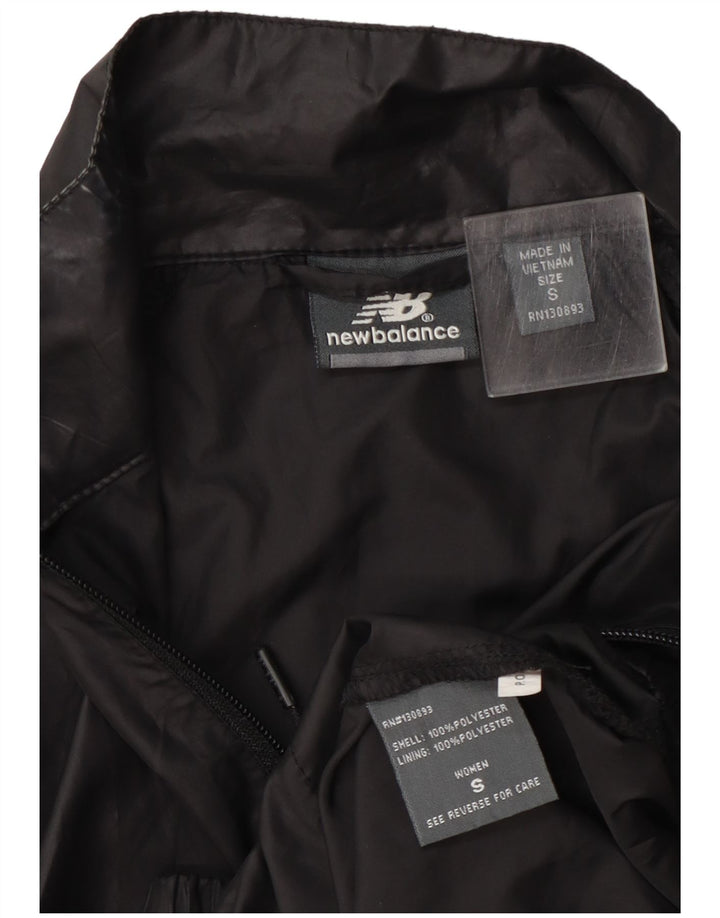 New Balance Veste de survêtement graphique pour femme UK 8 Small Noir Polyester