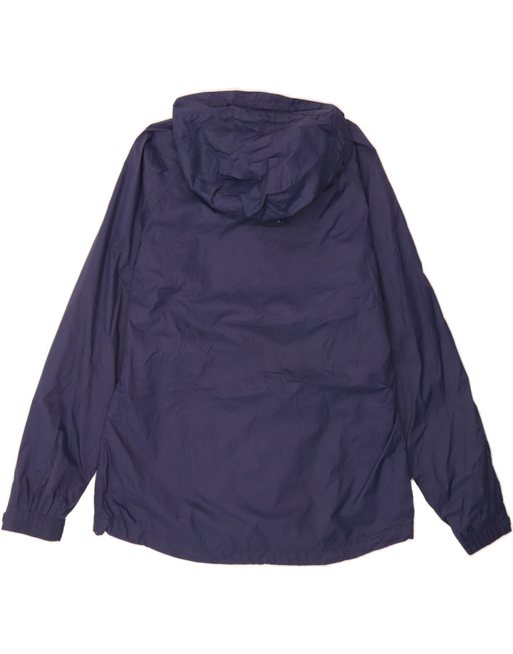 MOUNTAIN WAREHOUSE Womens Hooded Rain Jacket UK 14 Large Navy Blue Nylon Vintage Mountain Warehouse and Second-Hand Mountain Warehouse from Messina Hembry 