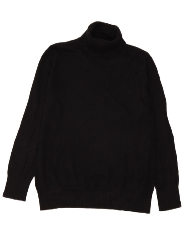 L.L.Bean Pull col roulé pour femme UK 16 Grand coton noir
