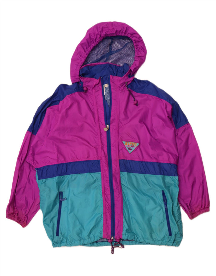J JEANTEX Veste de pluie à capuche pour femme UK 44/46 2XL Violet Colourblock