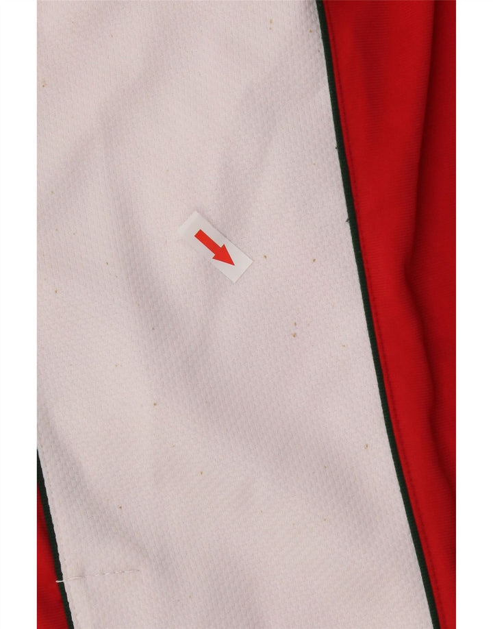 Pantalon de survêtement femme vintage IT 40 Petit Polyester Colorblock Rouge