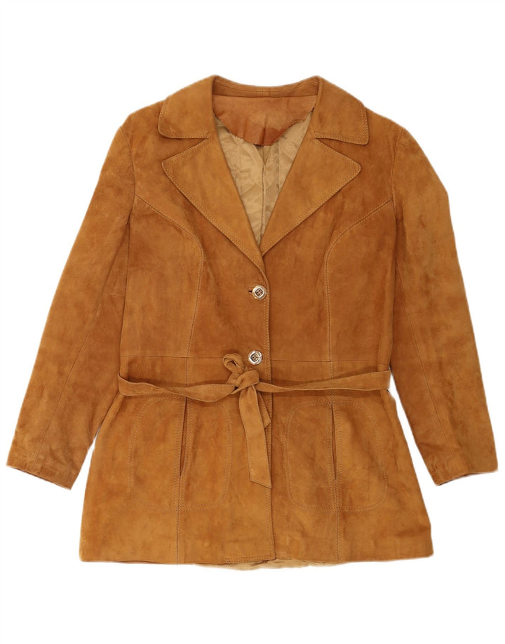 Grand Ford Veste blazer en daim à 3 boutons pour femme IT 46 Large Beige