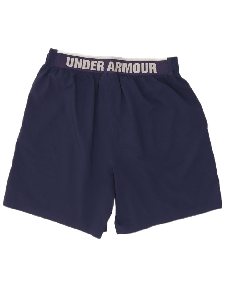 Under Armour Short de Sport Graphique Homme Large Bleu Marine Polyester