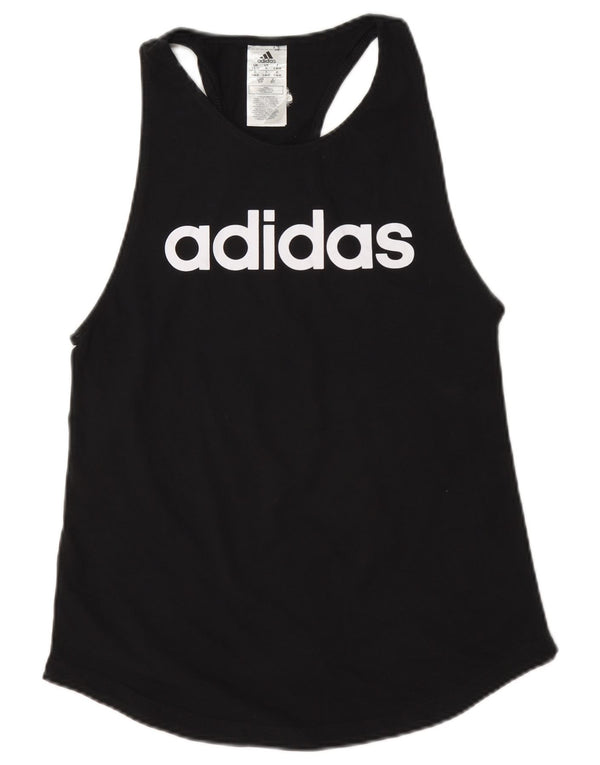 Adidas Débardeur graphique pour femme UK 8/10 Petit coton noir