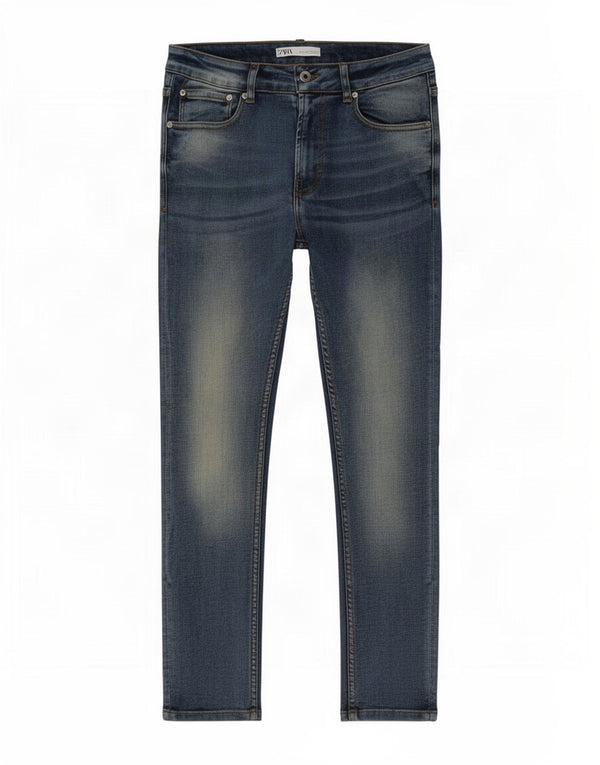 Zara Jean skinny pour homme EU 42 Large W32 L30 Bleu Coton