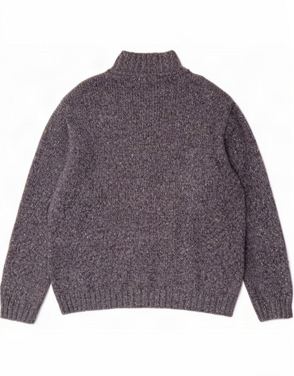 Conte of Florence Cardigan zippé pour homme XL Bleu marine moucheté
