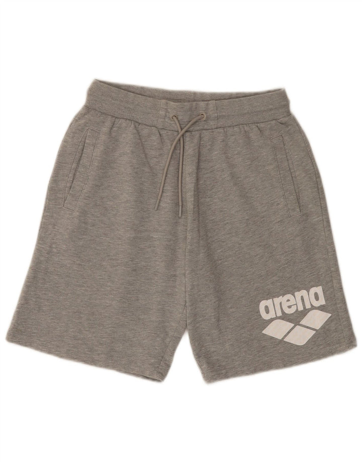 ARENA Short de Sport Graphique Homme Petit Gris Coton