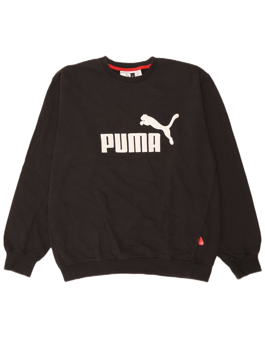 Puma Sweat-shirt graphique pour homme en coton noir Taille L