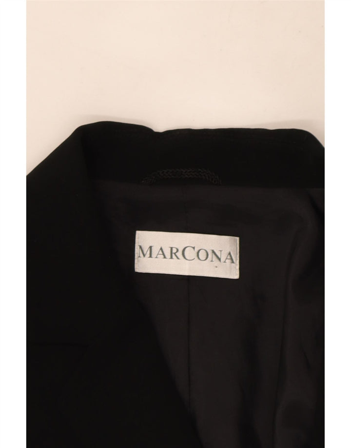 Marcona Veste Blazer 3 Boutons Femme UK 16 Large Noir Polyester