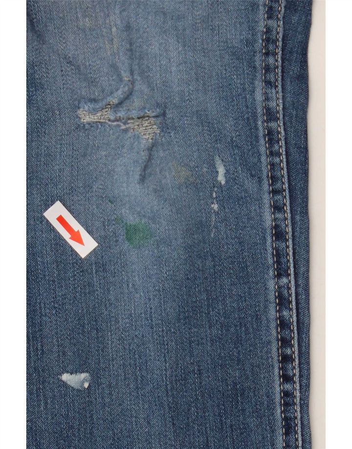 Marks & Spencer Jean slim vieilli pour homme W28 L33 en coton bleu