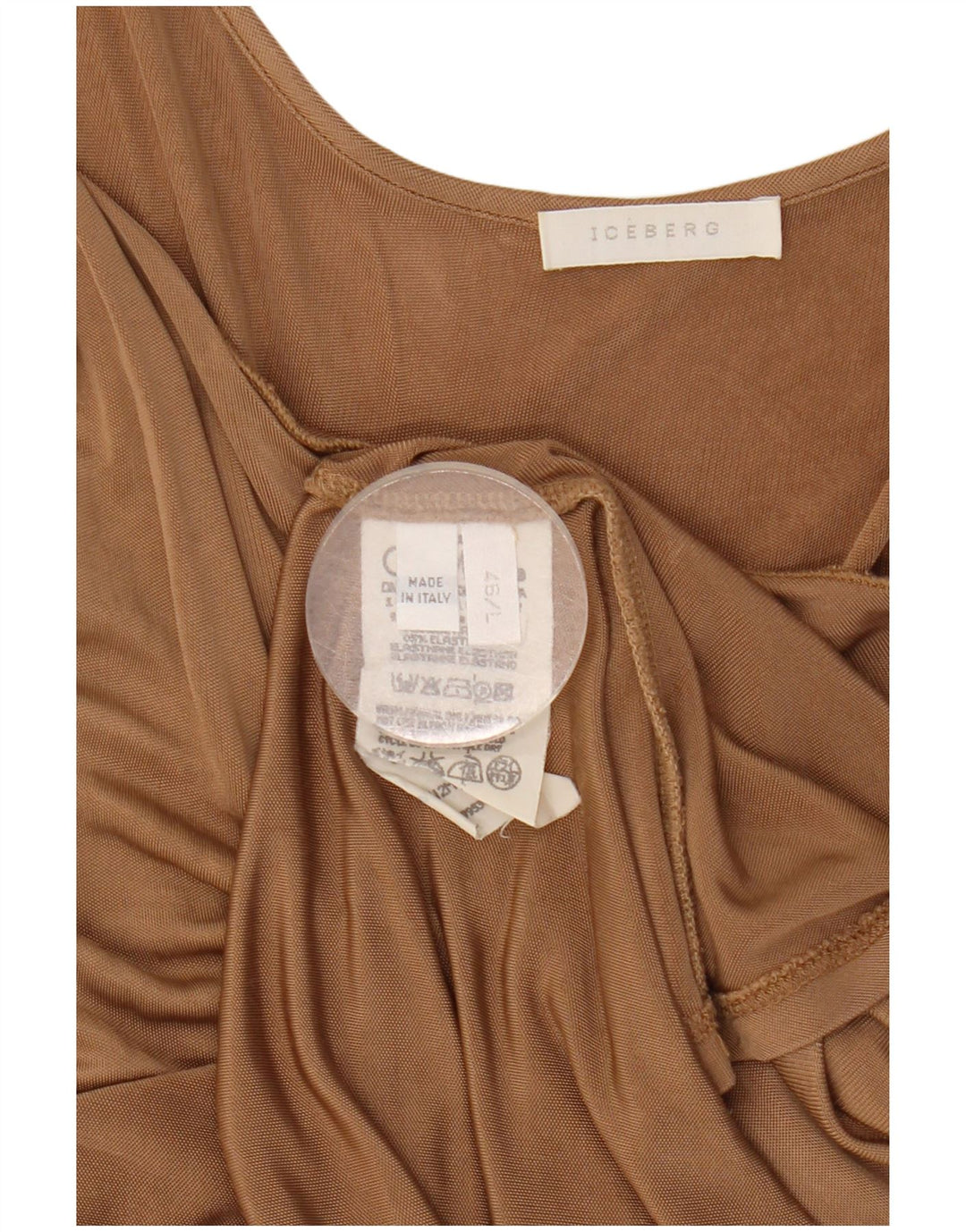 Iceberg Débardeur Femme IT 46 Large Marron Viscose