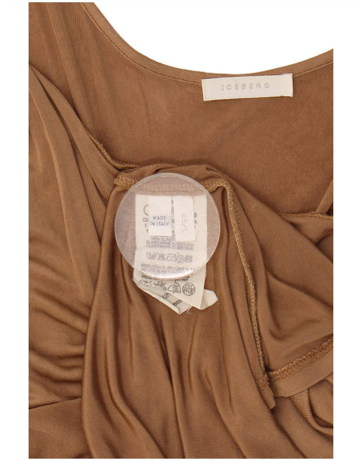 Iceberg Débardeur Femme IT 46 Large Marron Viscose