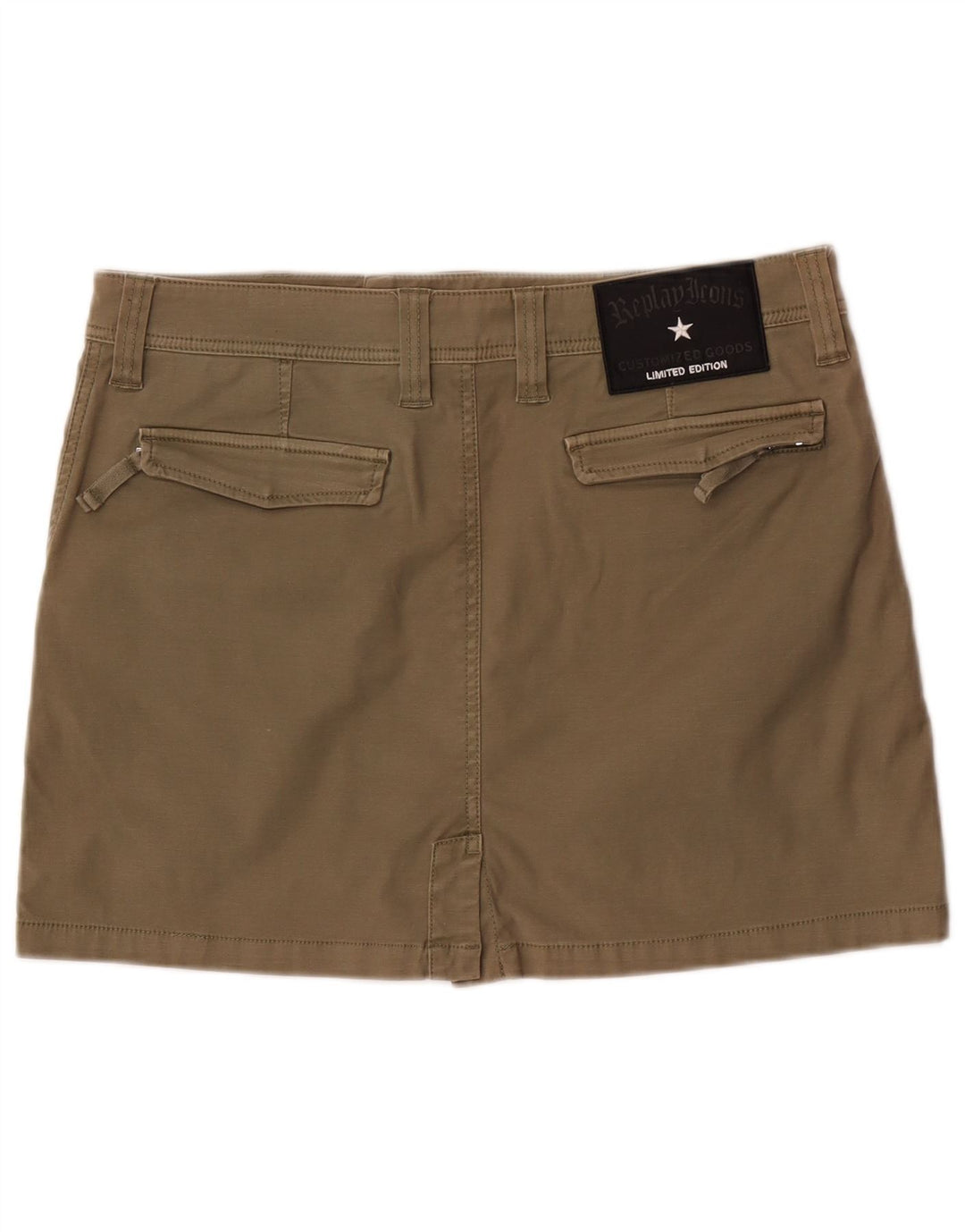 Replay Jupe Cargo Femme Large W34 Coton Kaki