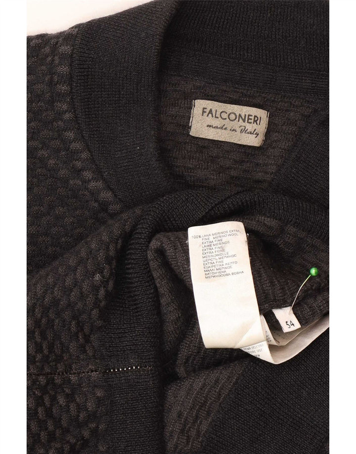 Falconeri Cardigan Homme Pull IT 54 XL Gris Laine