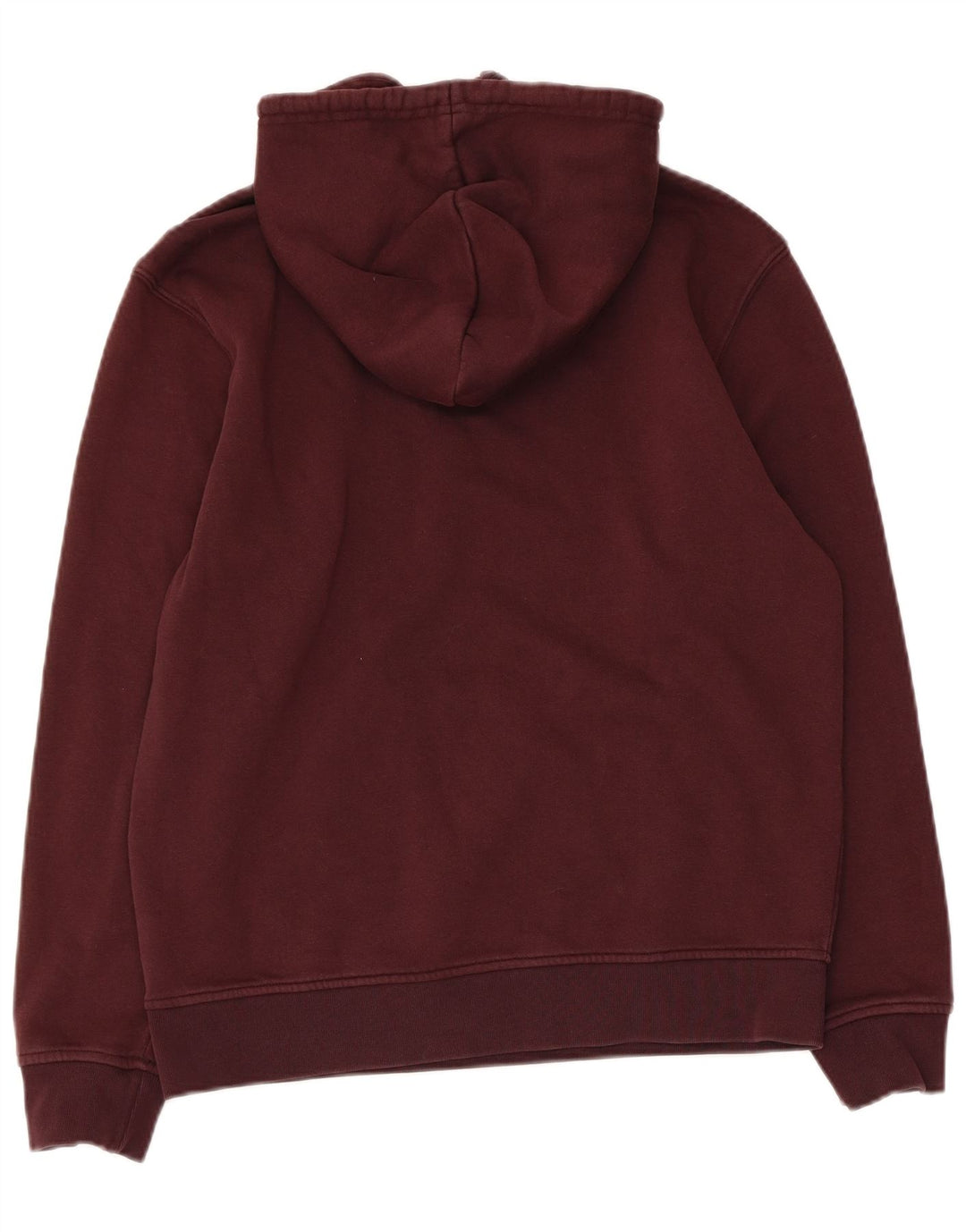 ADIDAS Pull à capuche surdimensionné pour femme UK 10 Petit coton bordeaux