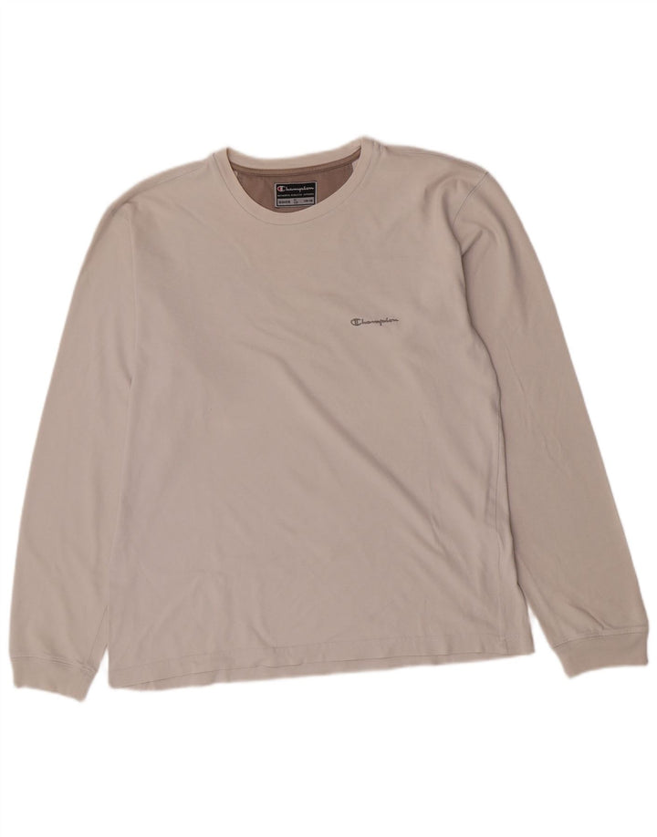 Champion Haut à manches longues pour homme en coton blanc cassé