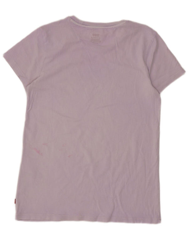 Levi's T-Shirt Graphique Femme UK 6 XS Violet Coton