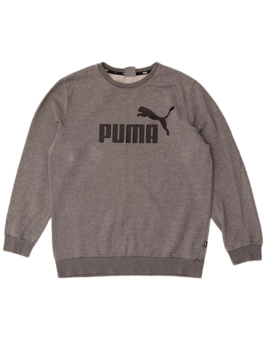 Puma Sweat-Shirt Graphique Homme Gris Moyen Coton
