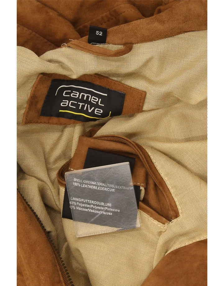 Camel Active Veste en daim pour homme UK 42 XL Cuir marron