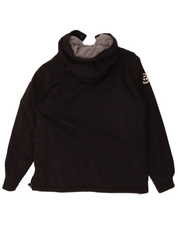 Napapijri Veste anorak à capuche graphique géographique pour hommes UK 40 Large Noir
