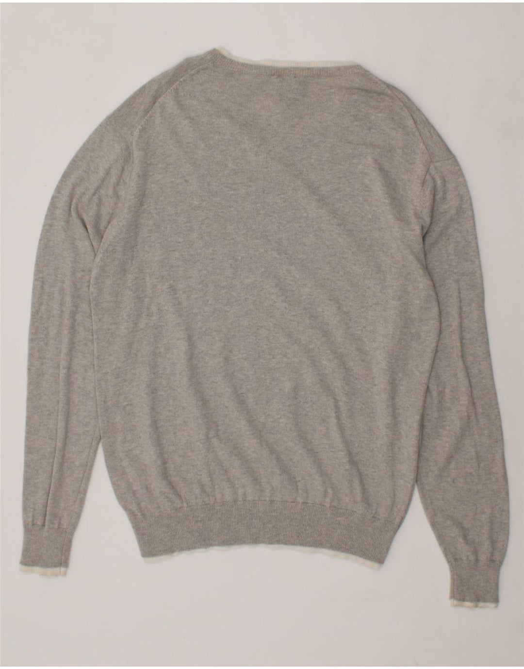 AVIREX Mens V-Neck Jumper Sweater XL Grey Cotton Vintage Avirex and Second-Hand Avirex from Messina Hembry 