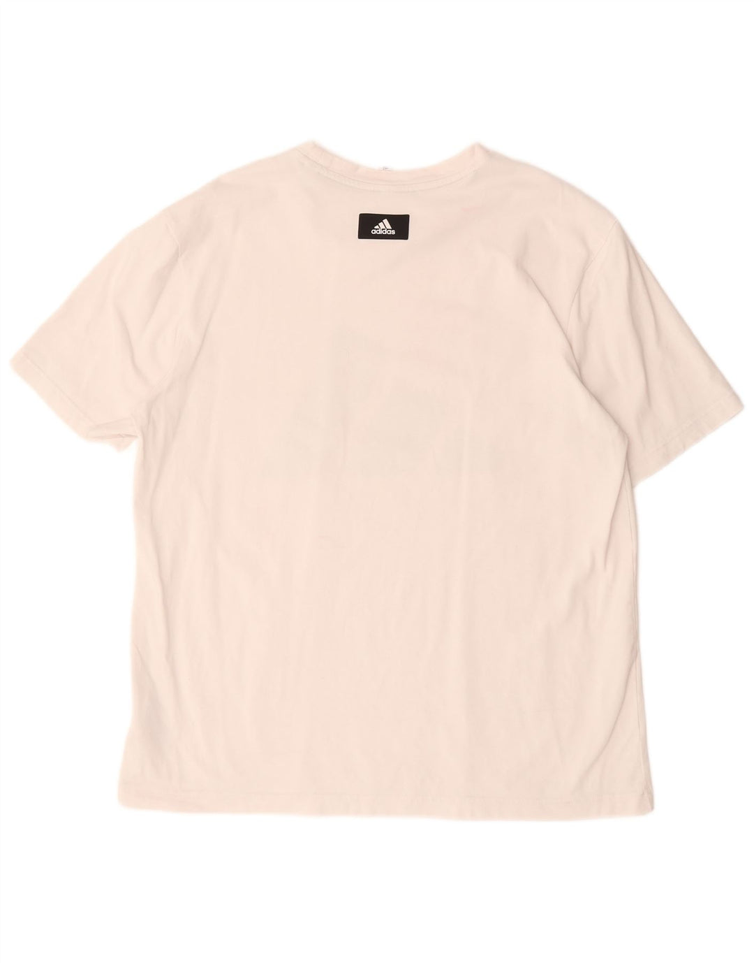 Adidas T-shirt graphique pour hommes, grand, en coton blanc