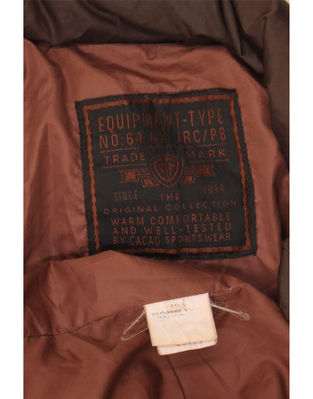 TRADEMARK Veste matelassée coupe ample IT 46 Small Marron Polyamide