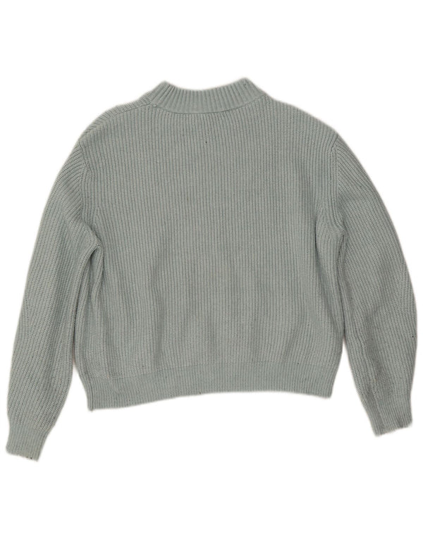 Marks & Spencer Pull court à col roulé pour femme UK 16 Large Turquoise