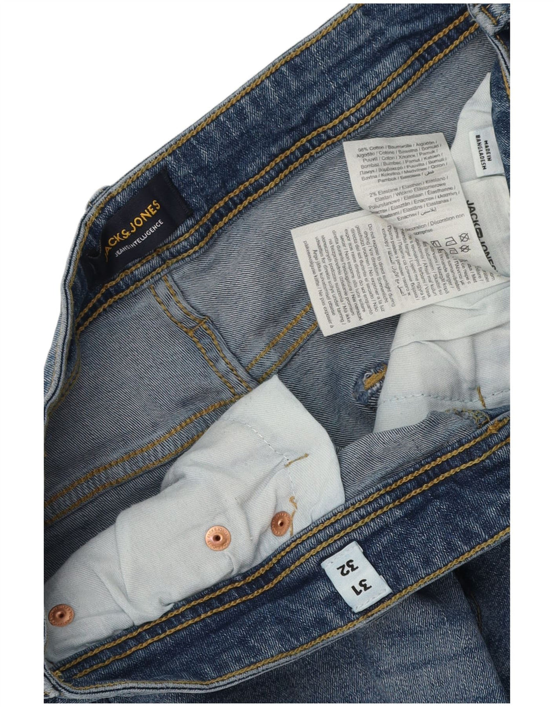 Jack & Jones Jean Slim GLENN W31 L32 Homme Bleu Coton