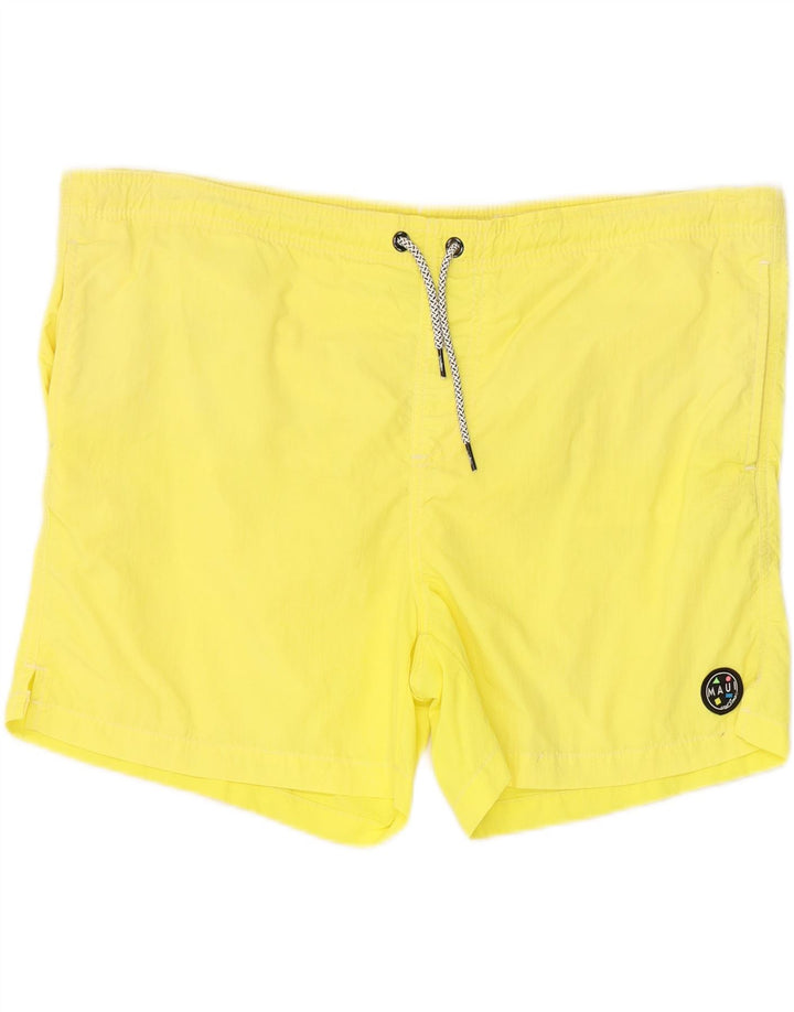 MAUI AND SONS Mens Swimming Shorts 2XL  Yellow Polyamide