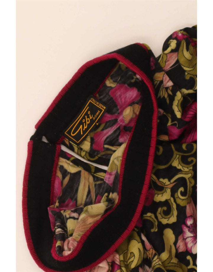 Gibi Chemisier à manches 3/4 pour femme UK 14 Grand motif floral multicolore