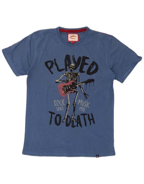 Joe Browns T-Shirt Graphique Homme Bleu Moyen Coton