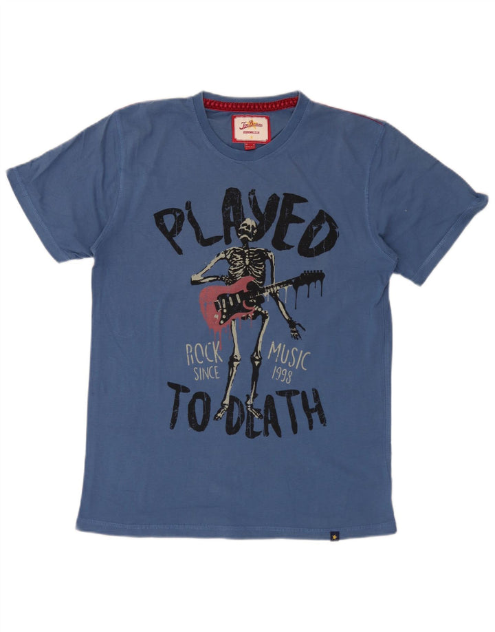 Joe Browns T-Shirt Graphique Homme Bleu Moyen Coton
