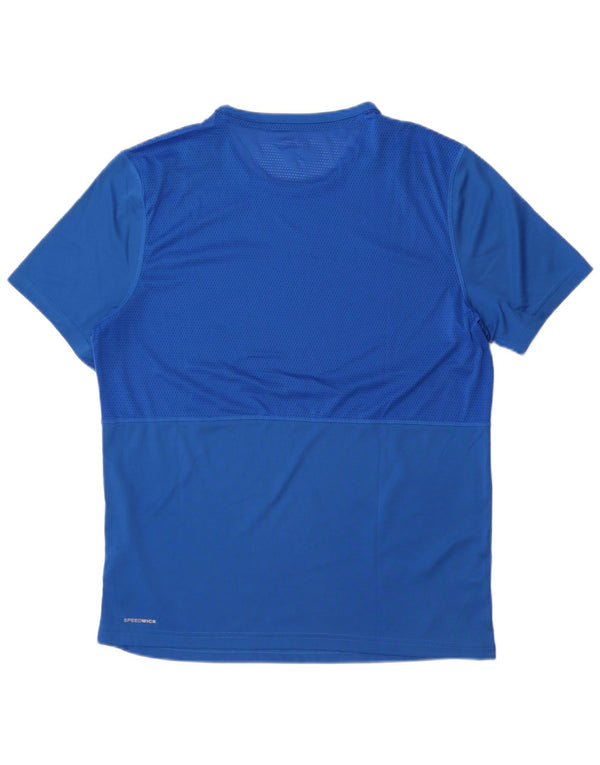 Reebok T-shirt pour femme UK 46 Large Bleu Colorblock Polyester