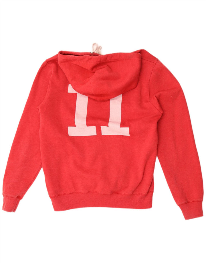 JACK WILLS Pull à Capuche Graphique Homme Rouge Moyen Coton