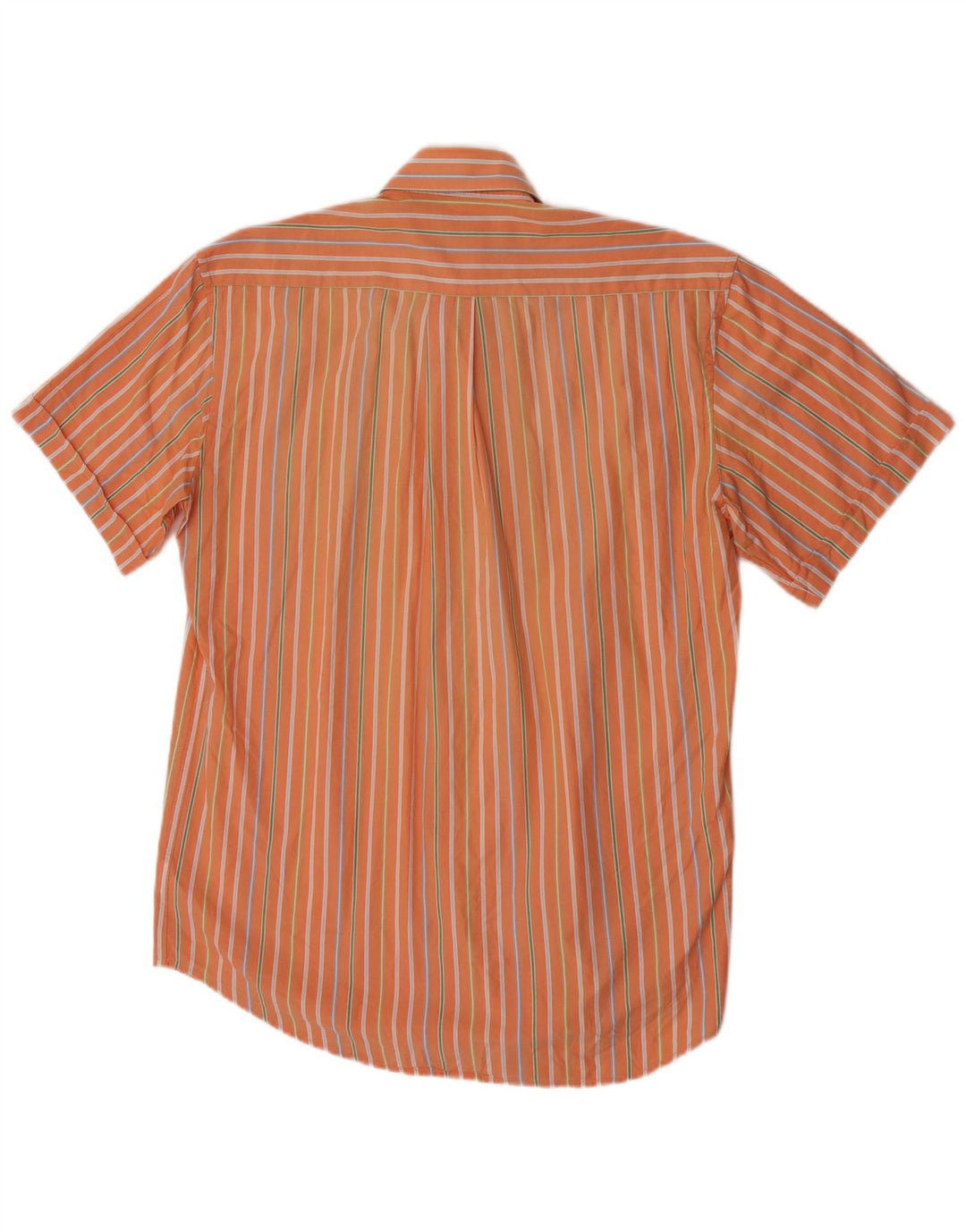 People Chemise à manches courtes pour homme en coton à rayures orange