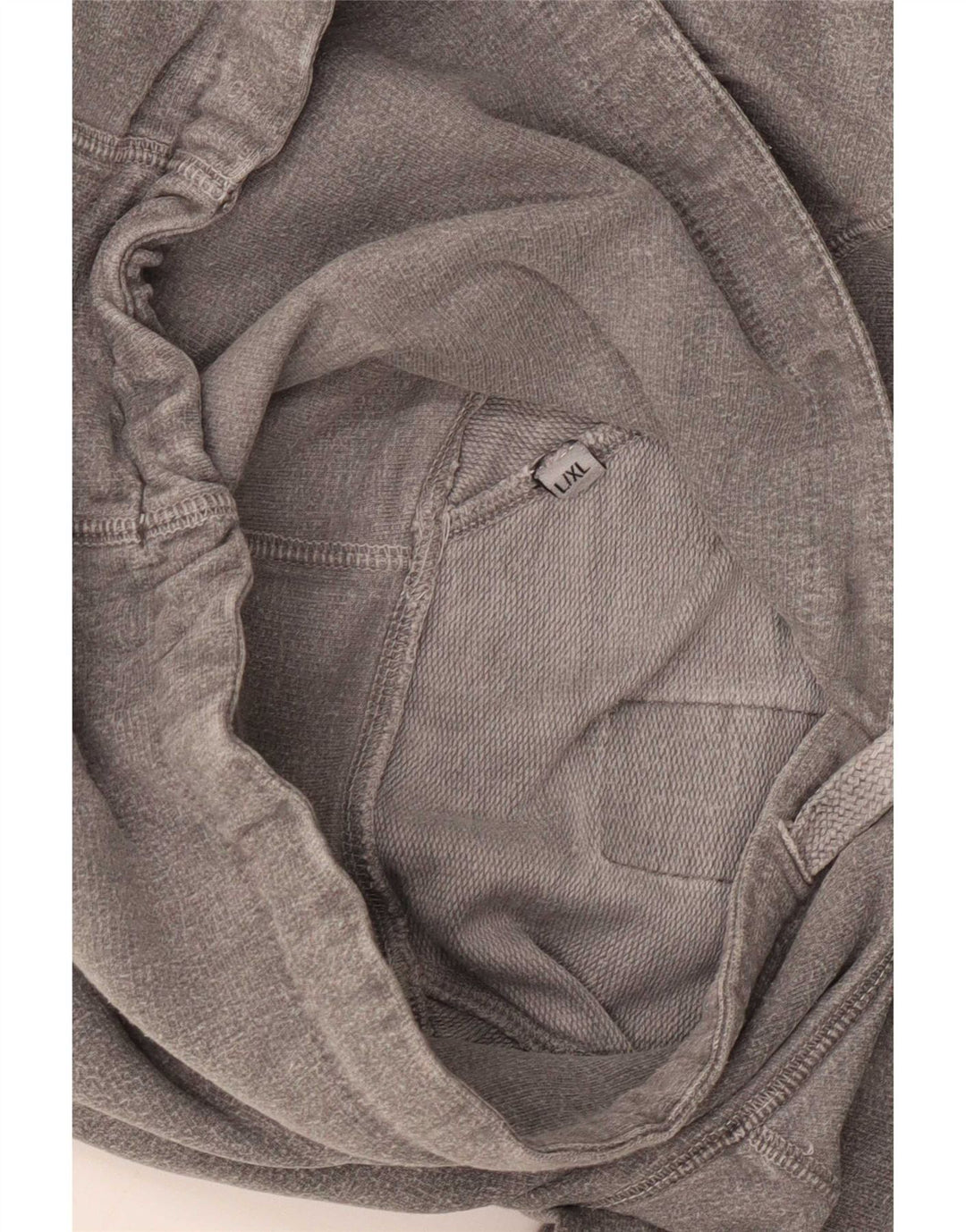 Pull à capuche graphique vintage pour hommes grand gris